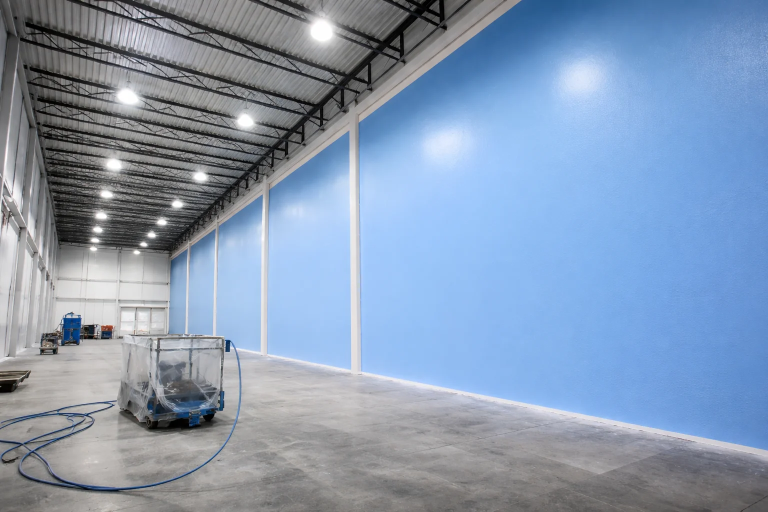 Commercial warehouse interior freshly painted — City Decor Ltd